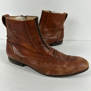 ❤️John Fluevog Brown Leather Ankle Boots